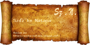 Szőke Natasa névjegykártya